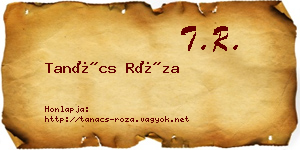 Tanács Róza névjegykártya