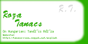 roza tanacs business card